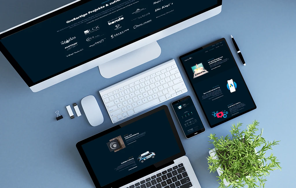 Webdesign-Entwurf und Prototyp am Bildschirm